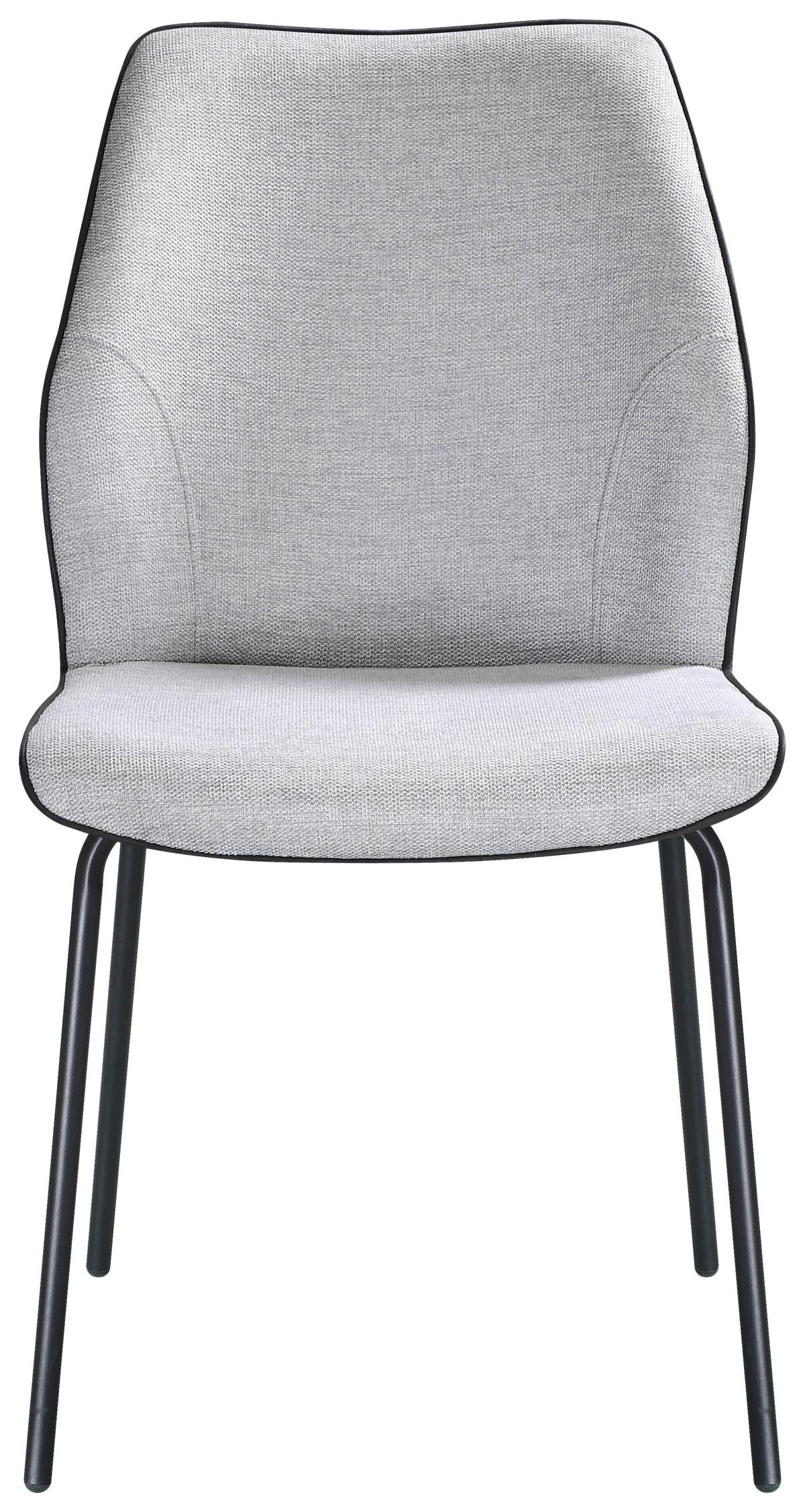 Židle Ella, šedá/černá - šedá/černá, Moderní, kov/textil (50/89/62cm) - Mömax