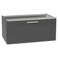 Waschtischunterschrank Taupegrau, B: 80 cm - Taupe/Schieferfarben, MODERN, Holzwerkstoff (80/36/49cm) - Vertico