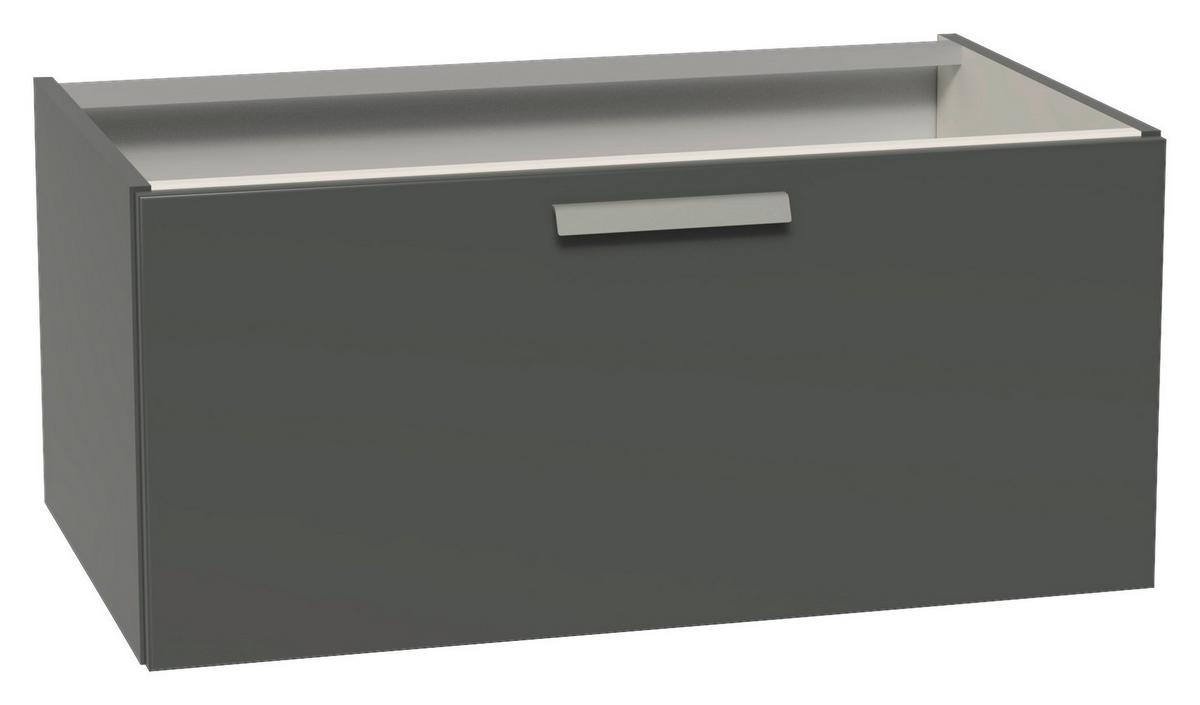 Waschtischunterschrank Taupegrau, B: 80 cm - Taupe/Schieferfarben, MODERN, Holzwerkstoff (80/36/49cm) - Vertico