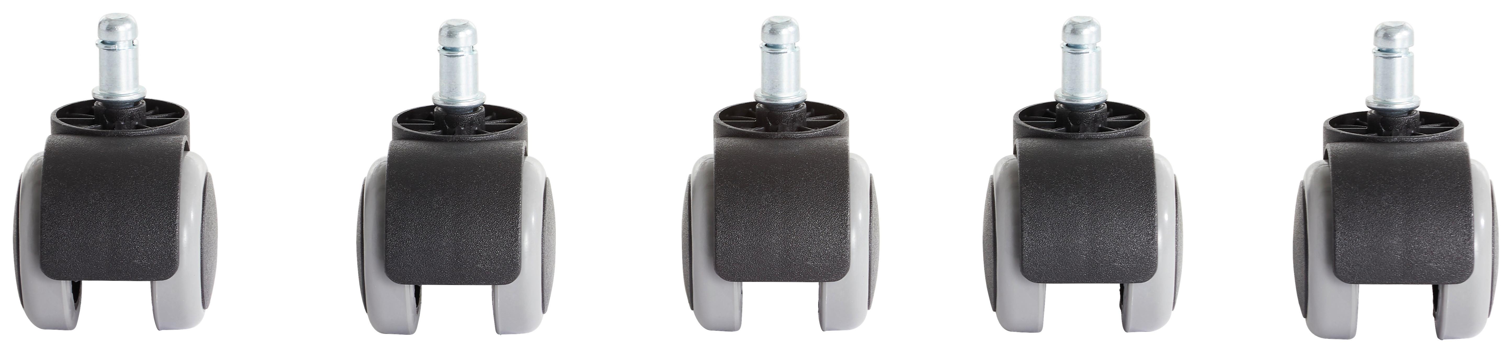 Görgő Forgószékhez 5 Db Filo -Sb- - fekete/szürke, műanyag/fém - Xora