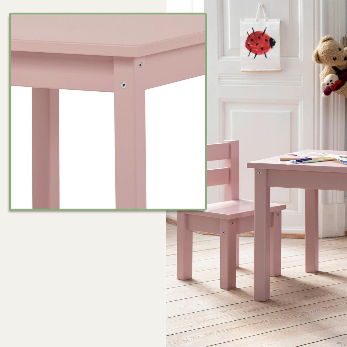 Kindersitzgruppe Bunde Mads Rosa - Rosa, MODERN, Holz - MID.YOU