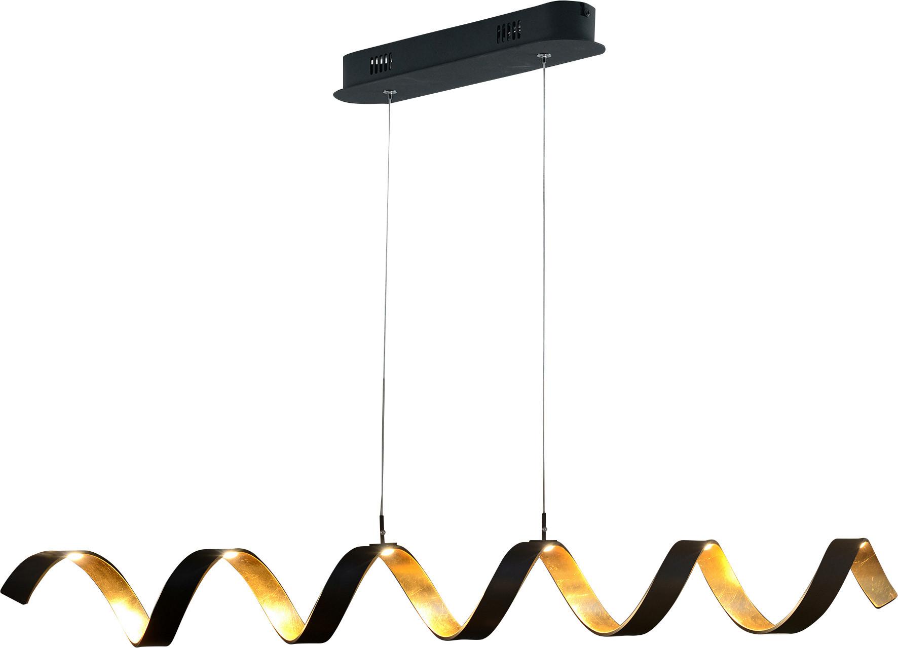 LED-Deckenleuchte 13,5 cm Metall, 3-Fach dimmbar - Goldfarben/Schwarz, Design, Metall (120/125/13,5cm)