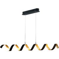 LED-Deckenleuchte 13,5 cm Metall, 3-Fach dimmbar - Goldfarben/Schwarz, Design, Metall (120/125/13,5cm)