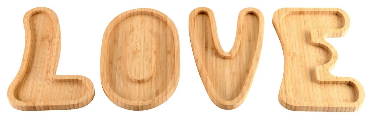 Servierbrett Love - Hellbraun, Basics, Holz (15/1,5/25cm) - Kesper