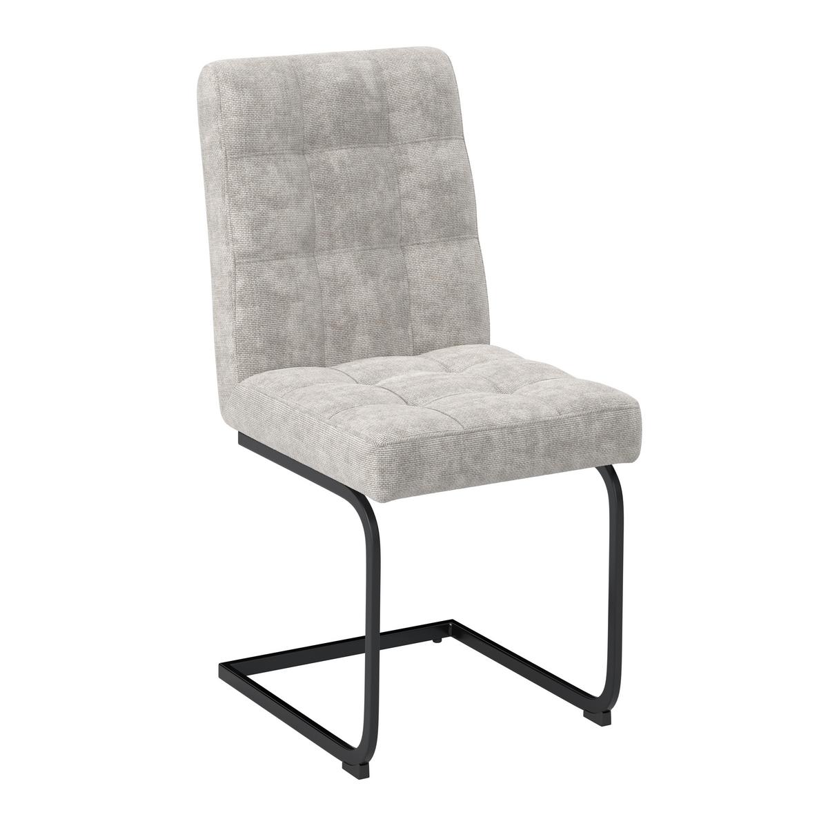 Stolička NOVA světle šedá - černá/světle šedá, Moderní, kov/dřevo (46/97/62cm) - Bessagi Home