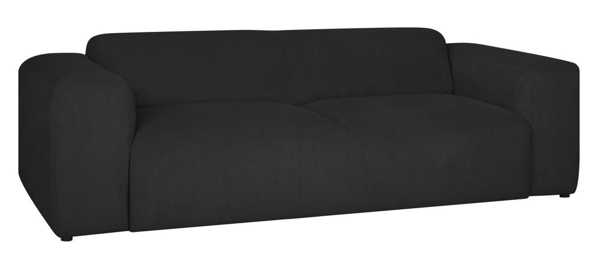 3-sitzer-sofa Hannah B: 247 Cm Anthrazit - Anthrazit/Schwarz, Design, Textil (247/75/104cm) - MID.YOU