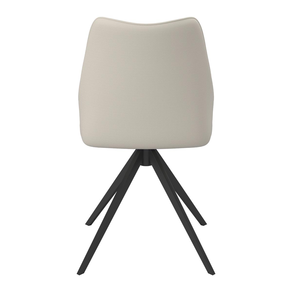 Otoční židle MILANA - černá/světle šedá, Moderní, kov/dřevo (54/93/59cm) - Bessagi Home