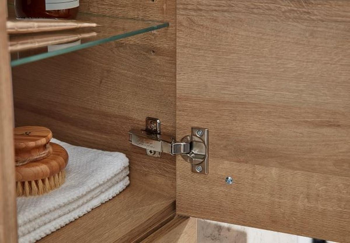 ZÁVĚSNÁ SKŘÍŇKA BAVELLI -EXKLUSIV- - černá/barvy dubu, Moderní, kov/kompozitní dřevo (30/70/32,5cm) - Pelipal