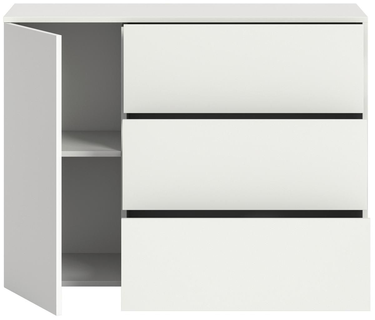Sideboard Samba Weiß B: 105 Cm - Weiß, Design, Holzwerkstoff (105/80/37cm) - MID.YOU