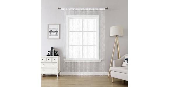 Fadenvorhang + Stangendurchzug Philippa 90x245 cm Weiß - Weiß, MODERN, Textil (90/245cm) - Luca Bessoni