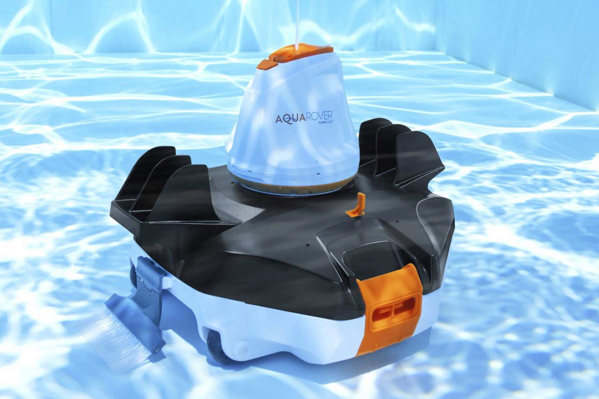 Poolroboter Aquapower, Akku Laufzeit 90 Minuten - Schwarz/Orange, MODERN, Kunststoff (40,5/39,3/28,5cm) - Bestway