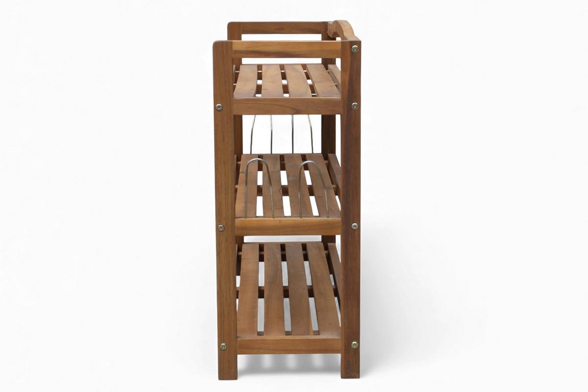 Schuhregal aus Akazie 3 Etagen 74x82x26 cm - Akaziefarben, Basics, Holz (74/82/26cm)