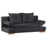 2-Sitzer-Sofa Mit Schlaffunktion Canja B: 200 cm - Anthrazit/Buchefarben, Design, Textil (200/75/92cm) - Livetastic