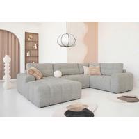 Wohnlandschaft Lulu Grau U: 184x333x213cm - Schwarz/Grau, Design, Textil (184/333/213cm) - MID.YOU