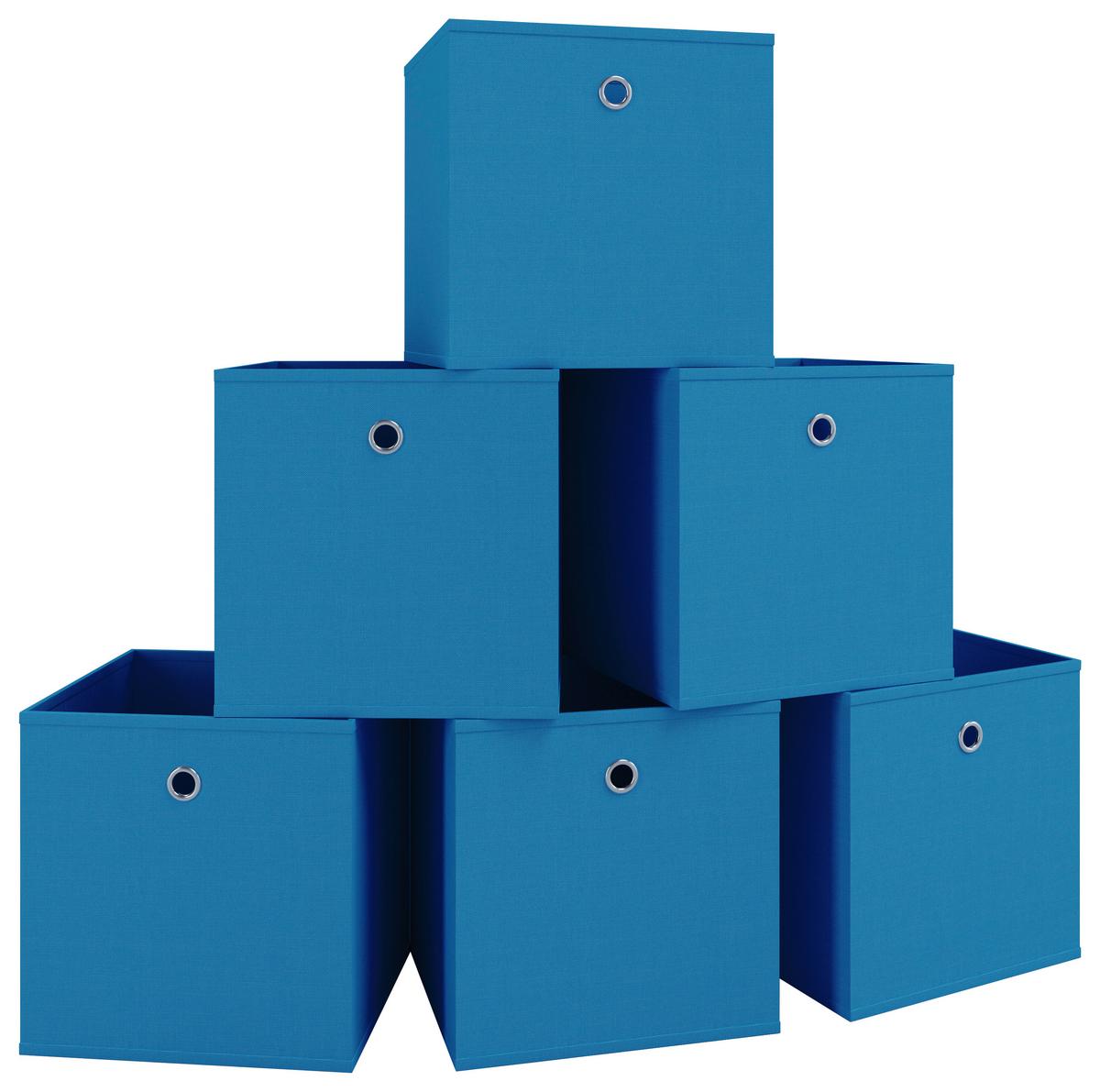 Faltbox Boxas Blau B: 27 Cm - Blau, Basics, Kunststoff (27/28/27cm) - MID.YOU