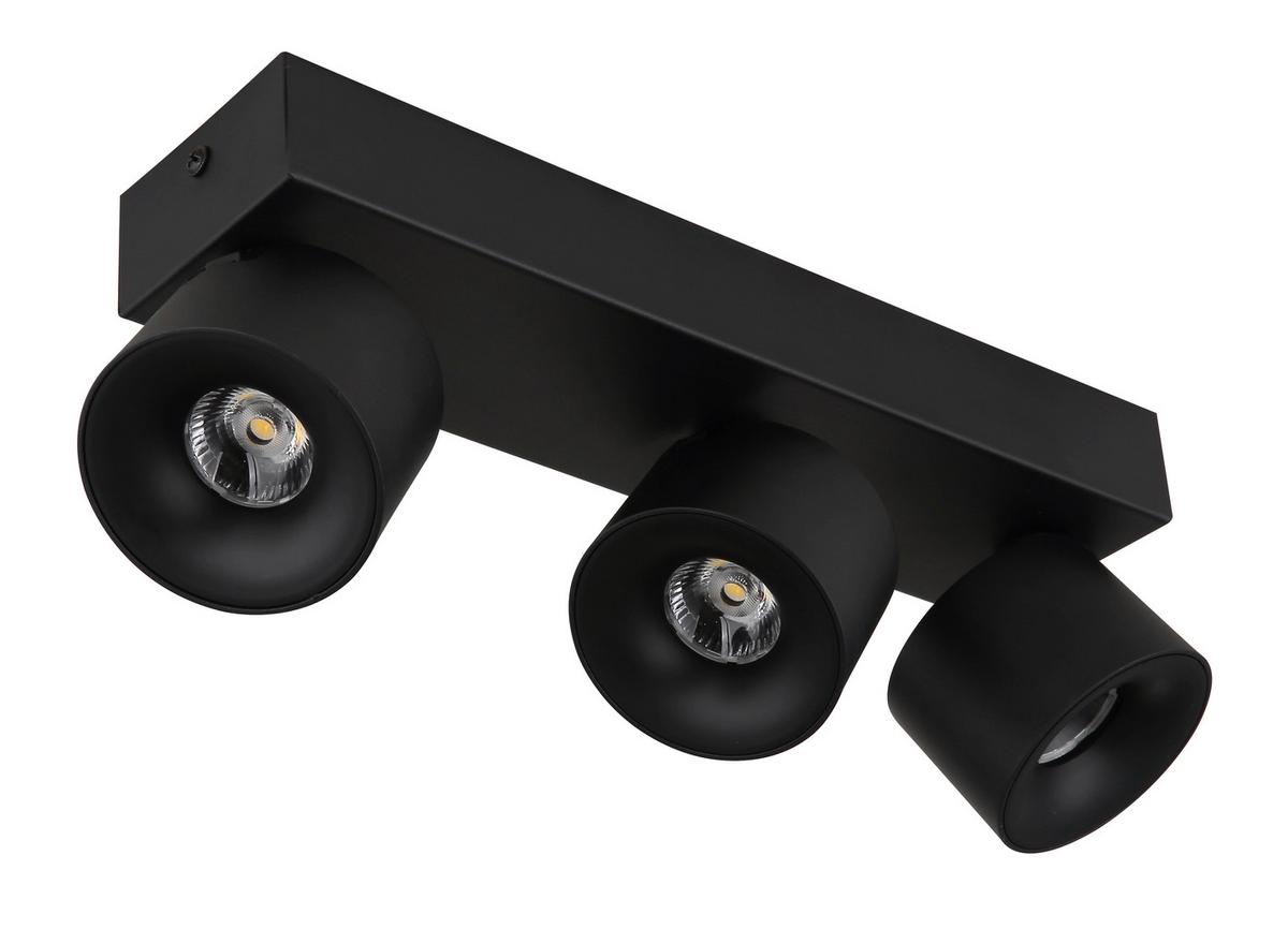 LED-Strahler 56961-3b - Transparent/Schwarz, Design, Kunststoff/Metall (33/7,2/12cm) - Globo