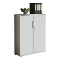 Aktenschrank Office Edition Grau, Weiß B: 84,4cm - Weiß/Grau, MODERN, Holzwerkstoff (84,4/113,6/33cm) - MID.YOU