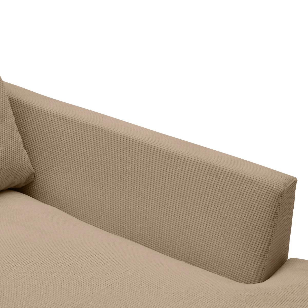 Rohová sedačka PEDRO, pravá, hnědá - černá/hnědá, Moderní, textil/plast (300/190cm) - Mömax