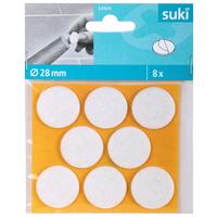 Filckorong 28mm, 8db - fehér, műanyag (2,8cm) - Suki