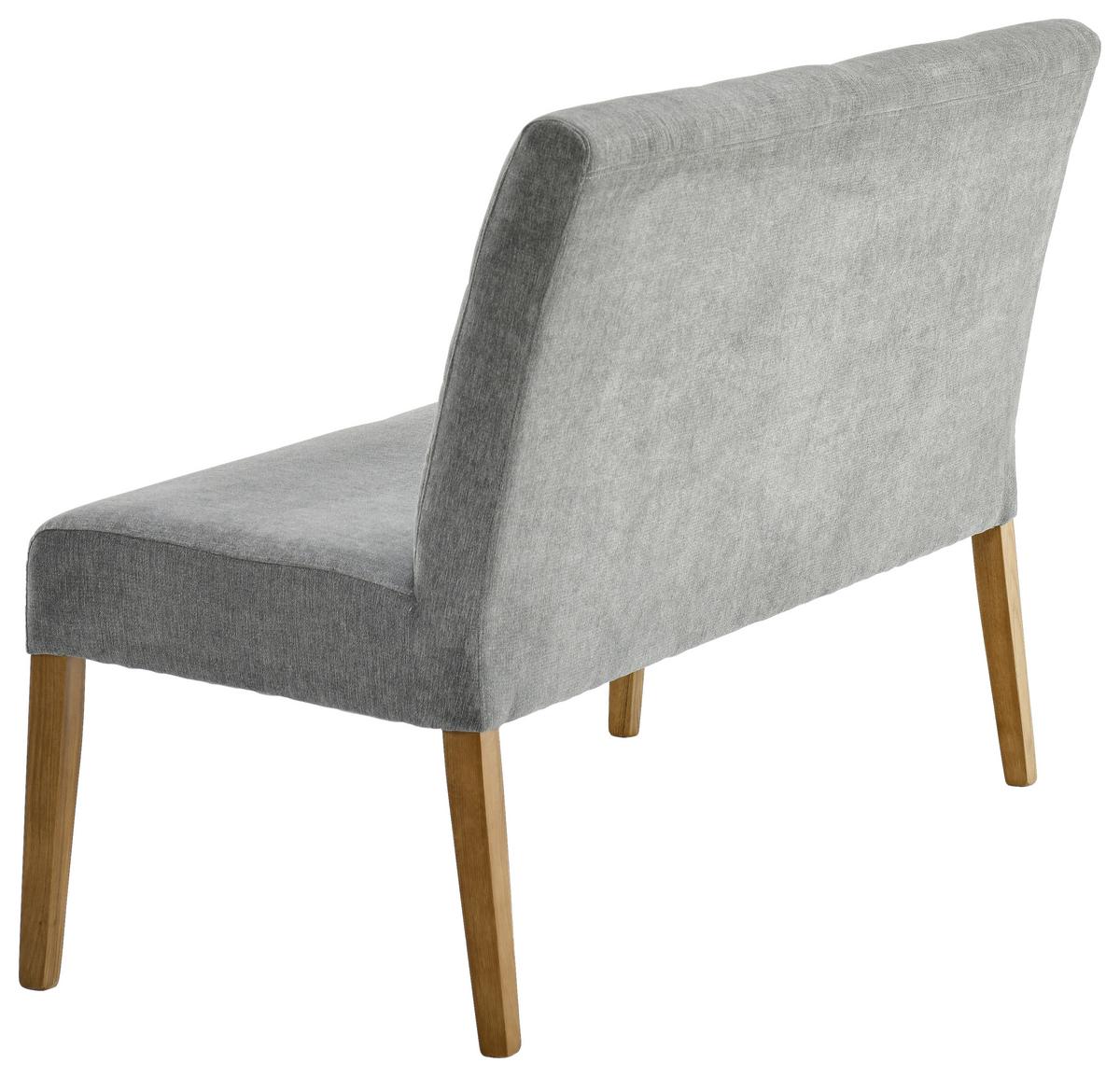 Sitzbank Damla Dunkelgrau/eichefarben B:140cm - Eichefarben/Dunkelgrau, KONVENTIONELL, Holz/Textil (140/91,5/63cm) - Cantus