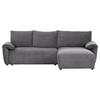 Ecksofa Cuty Dunkelgrau S: 266x180 cm - Dunkelgrau/Schwarz, KONVENTIONELL, Textil (266/180cm) - MID.YOU