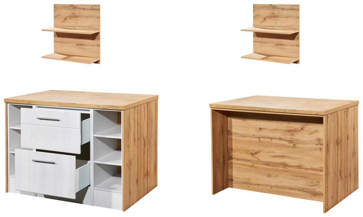 Kücheninsel Anton Kücheninsel124 cm - Wildeiche/Lärchefarben, LIFESTYLE, Holzwerkstoff (124/91/90cm) - Respekta