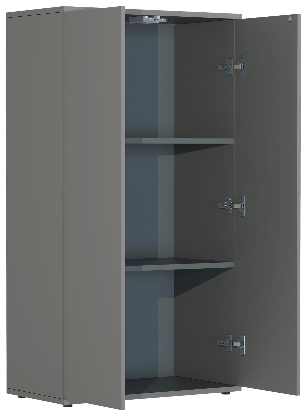 Highboard Dalosa Grau B: 60 cm - Grau, Design, Holzwerkstoff (60/108/32cm) - MID.YOU