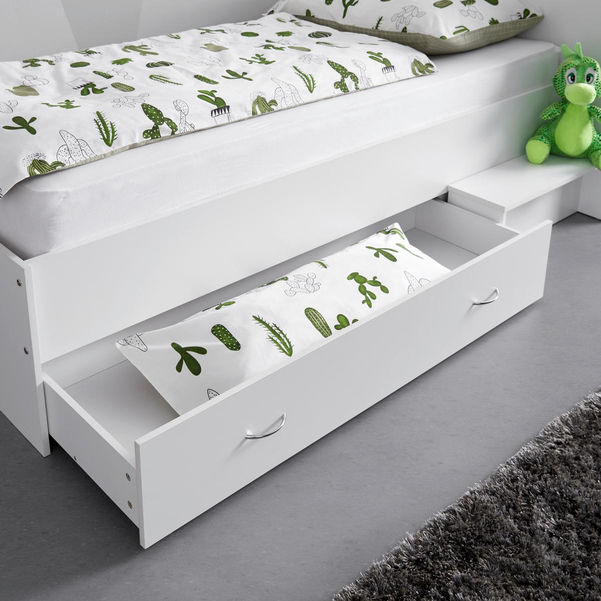 Detská/junior posteľ NIKA - biela, Modern, drevo/kompozitné drevo (90/200cm) - Bessagi Kids