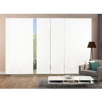Flächenvorhang 6-tlg. Rom B: 60 Cm, Weiß Halbtransparent - Weiß, MODERN, Textil (60/245cm)
