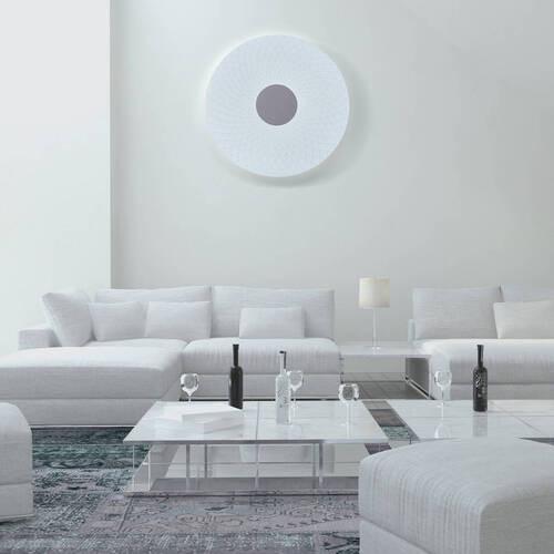 LED-Deckenleuchte Porto Ø 48 cm Rund - Weiß, Design, Kunststoff/Metall (48/8cm) - Näve