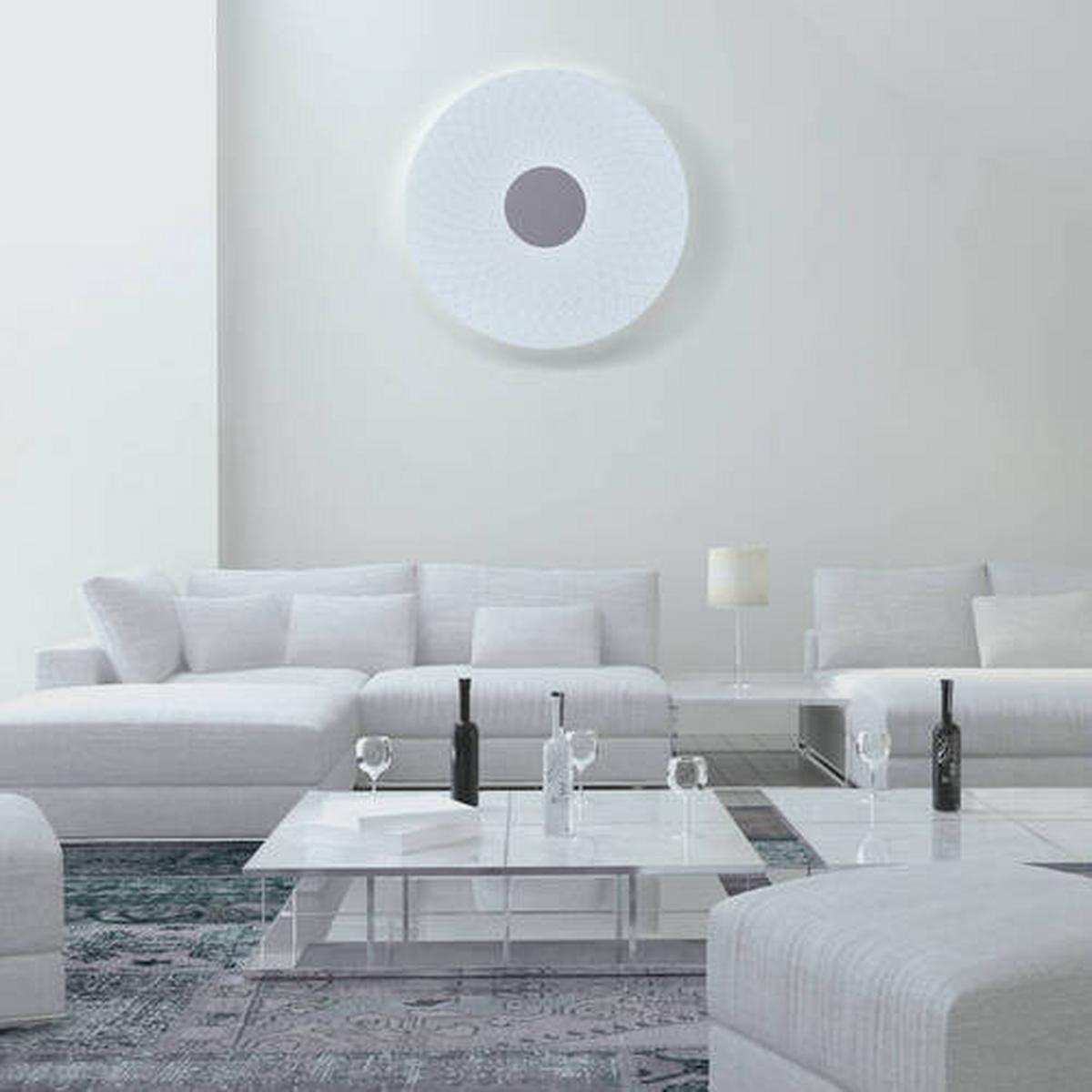 LED-Deckenleuchte Porto Ø 48 cm Rund - Weiß, Design, Kunststoff/Metall (48/8cm) - Näve