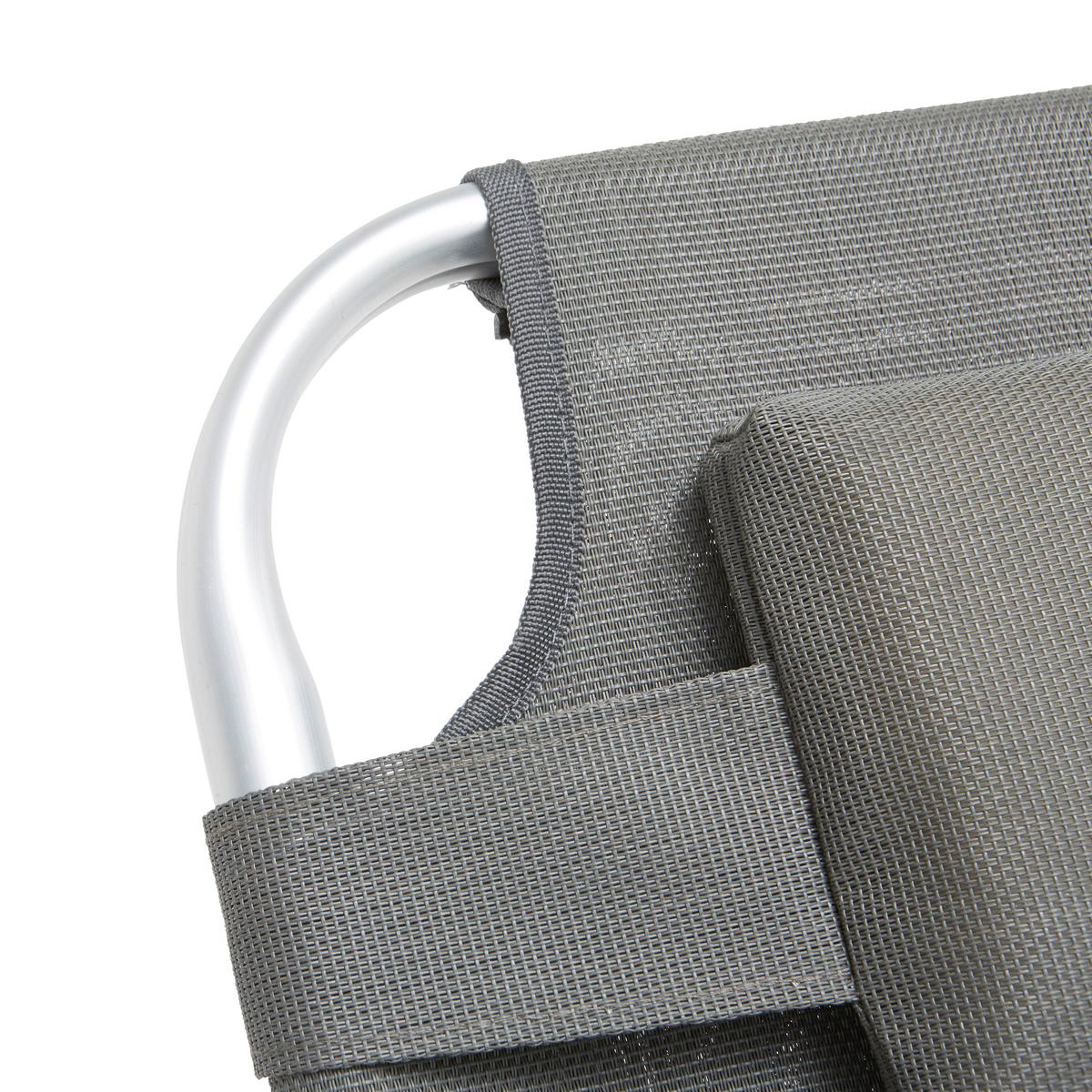 Sonnenliege Klenia Aluminium, Textil Mit Kissen - Grau, MODERN, Textil/Metall (70/45/95/200cm) - Ondega
