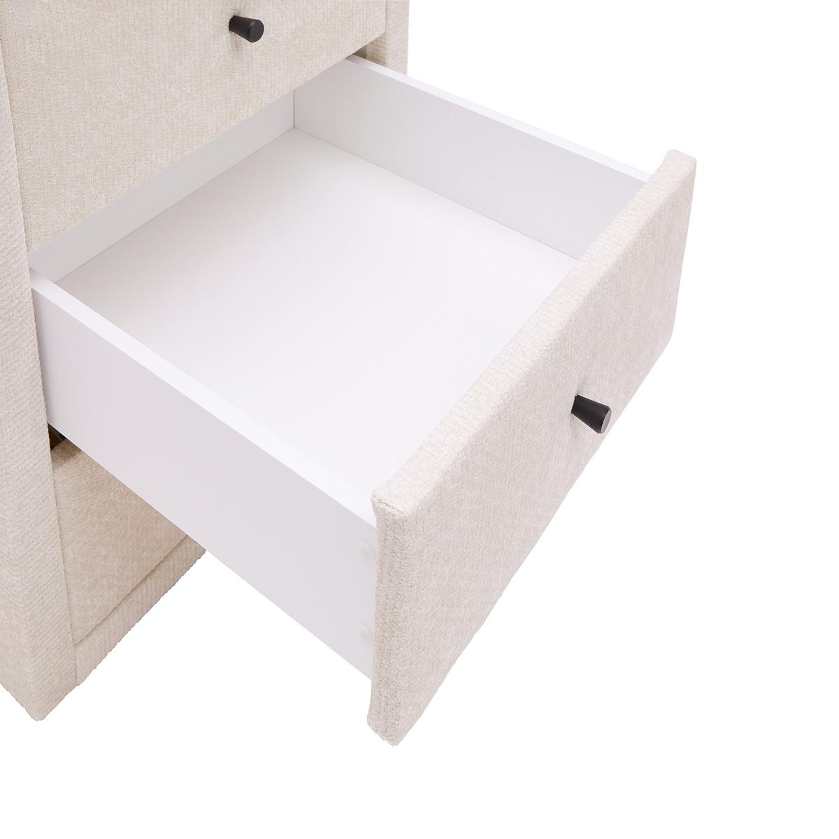 Nočný stolík UNIVERSAL béžová - béžová, Konventionell, kompozitné drevo/textil (48/68/45,5cm) - Premium Living