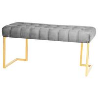 Hockerbank Rarity Grau, B: 47 cm - Grau, Design, Kunststoff (47/48/100cm) - Kayoom