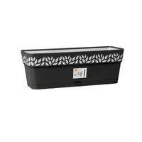 Műanyag Virágláda És Alj Cloe - sötétszürke, Basics, műanyag (17/18/50cm)