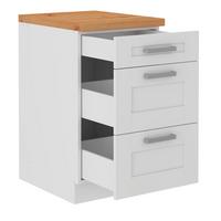 SPODNÁ KUCHYNSKÁ SKRINKA LUISA        US2A50 - biela/dub artisan, Romantik / Landhaus, kov/kompozitné drevo (50/86/60cm) - Ondega