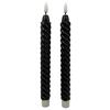 dlhá sviečka TWIST - čierna, Konventionell, plast (2/25cm) - Mömax