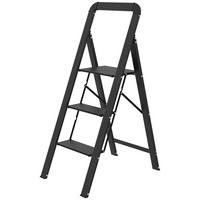 Klapptrittleiter Gustav - Schwarz, KONVENTIONELL, Kunststoff/Metall (44,5/62/109cm) - Homezone
