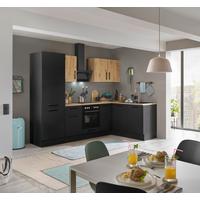 Eckküche Turin Schwarz/eiche Dekor 270x165 Cm - Schwarz/Eiche Artisan, Basics, Holzwerkstoff (270/165cm) - MID.YOU