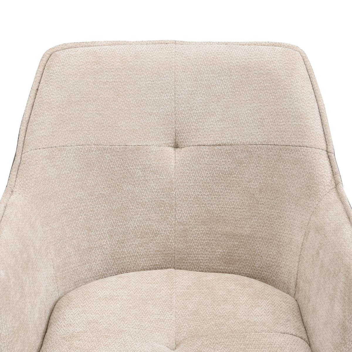 Armlehnstuhl Aurelia Braun B: 57 cm - Dunkelbraun/Schwarz, MODERN, Textil/Metall (57/82/61cm) - Livetastic