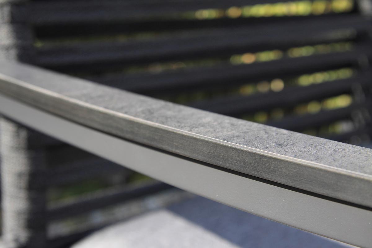 Gartenset 5-Tlg. Metall/Textil /Kunststoff/Holzwerkstoff - Dunkelgrau/Anthrazit, Basics, Holzwerkstoff/Kunststoff (180+68/98/74cm) - Acamp