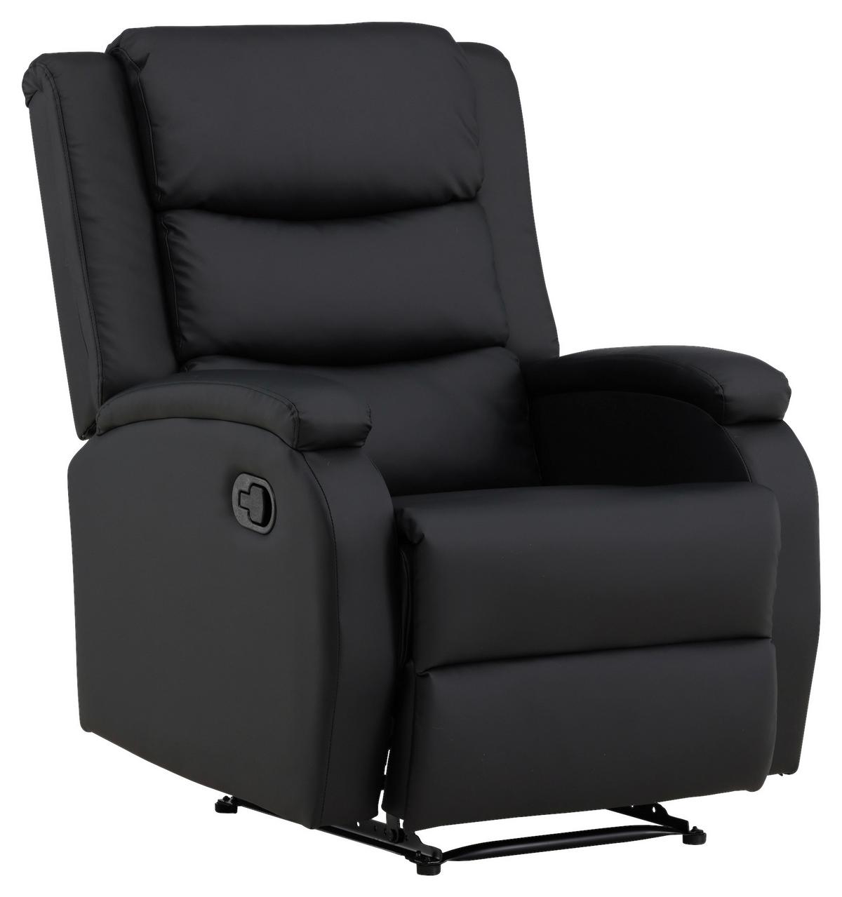 Fernsehsessel Bengt - Schwarz, Basics, Textil/Metall (74/103/92cm) - Livetastic
