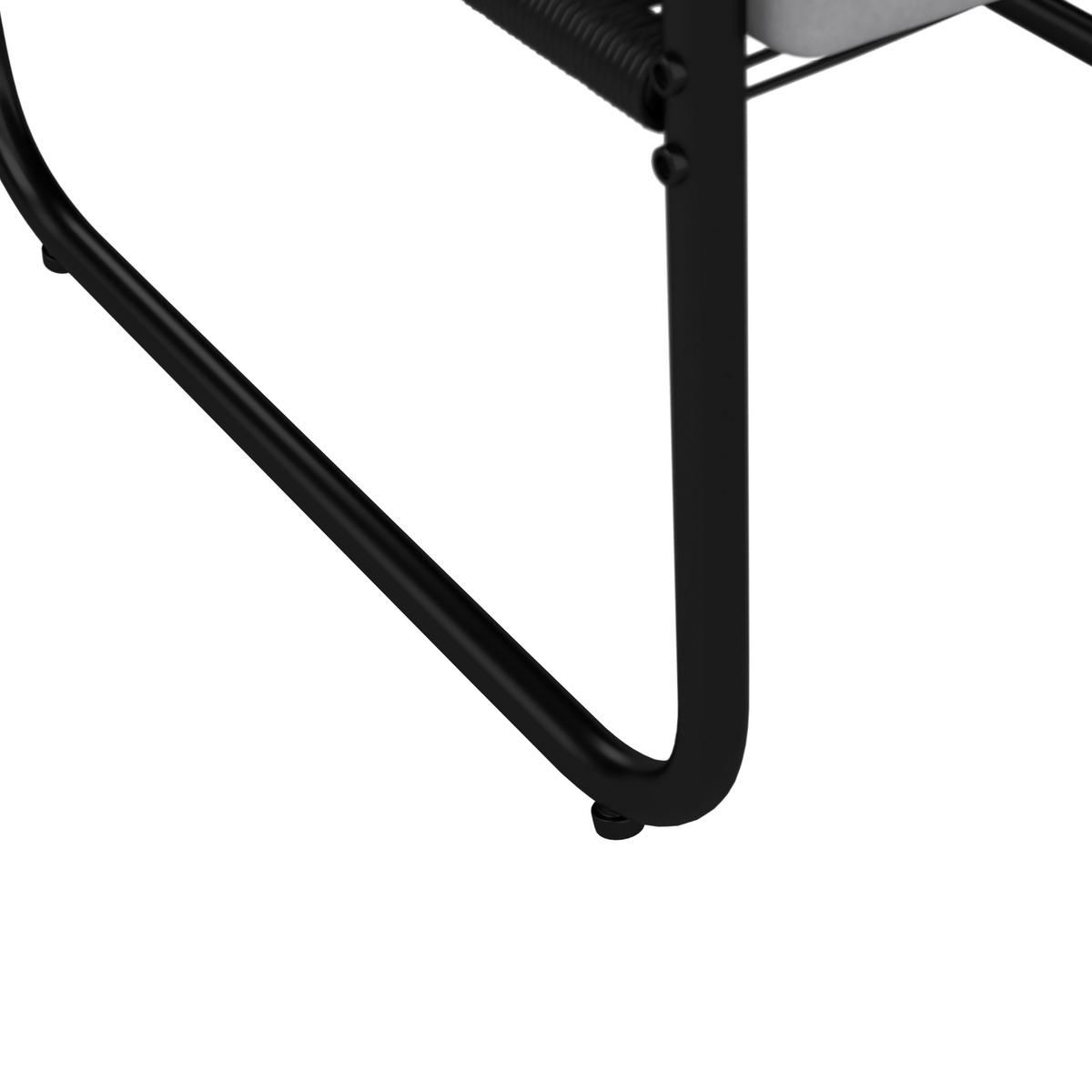 Terasová sedací souprava ELLY - šedá/černá, Moderní, kov/textil (116/77/71cm) - Bessagi Garden