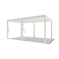 Pergoline Trumpf, 300x530 cm wetterbeständig, weiß - Weiß Hochglanz, Basics, Metall (300/255/530cm) - Gardenson
