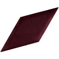 čalouněný panel 2ks, 30x59cm rovnoběžník, bordová - bordeaux, Basics, textil (29,5/59/4cm) - MID.YOU