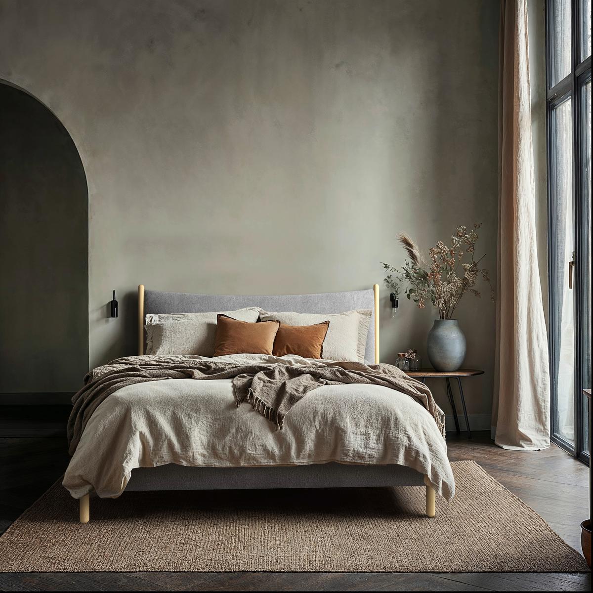 Polsterbett Nature Anthrazit Lf: 180x200 Cm - Anthrazit/Buchefarben, MODERN, Holz/Holzwerkstoff (180/200cm) - MID.YOU