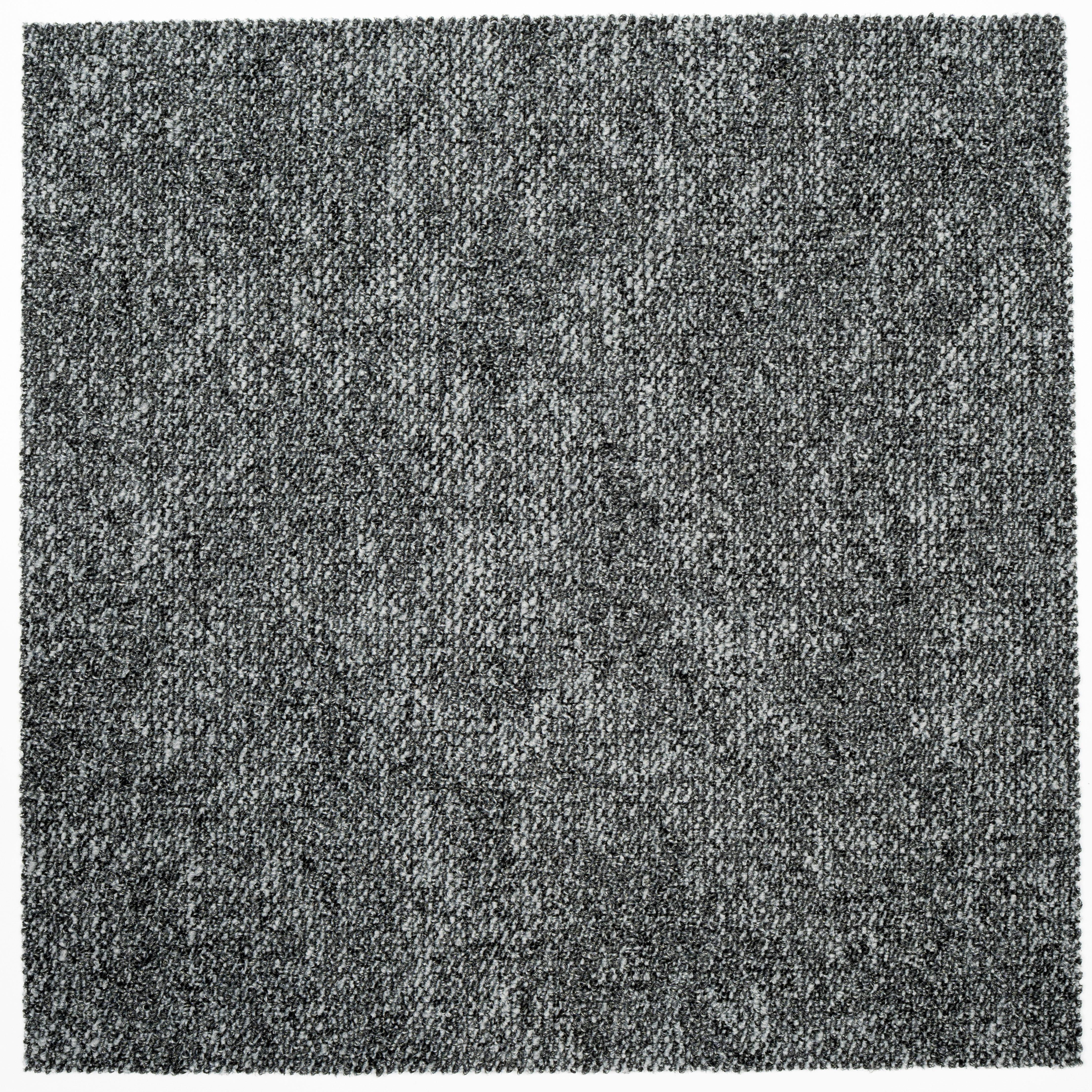 Teppichfliese Grau Marble 50x50 cm Florhöhe 3 mm - Grau, Basics, Textil (50/50cm)