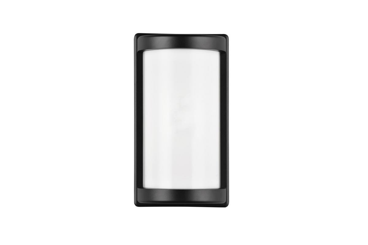 AUßENWANDLEUCHTE 10W, Schwarz, Weiß - Schwarz/Weiß, Design, Kunststoff/Metall (26,5/14,5/10cm)