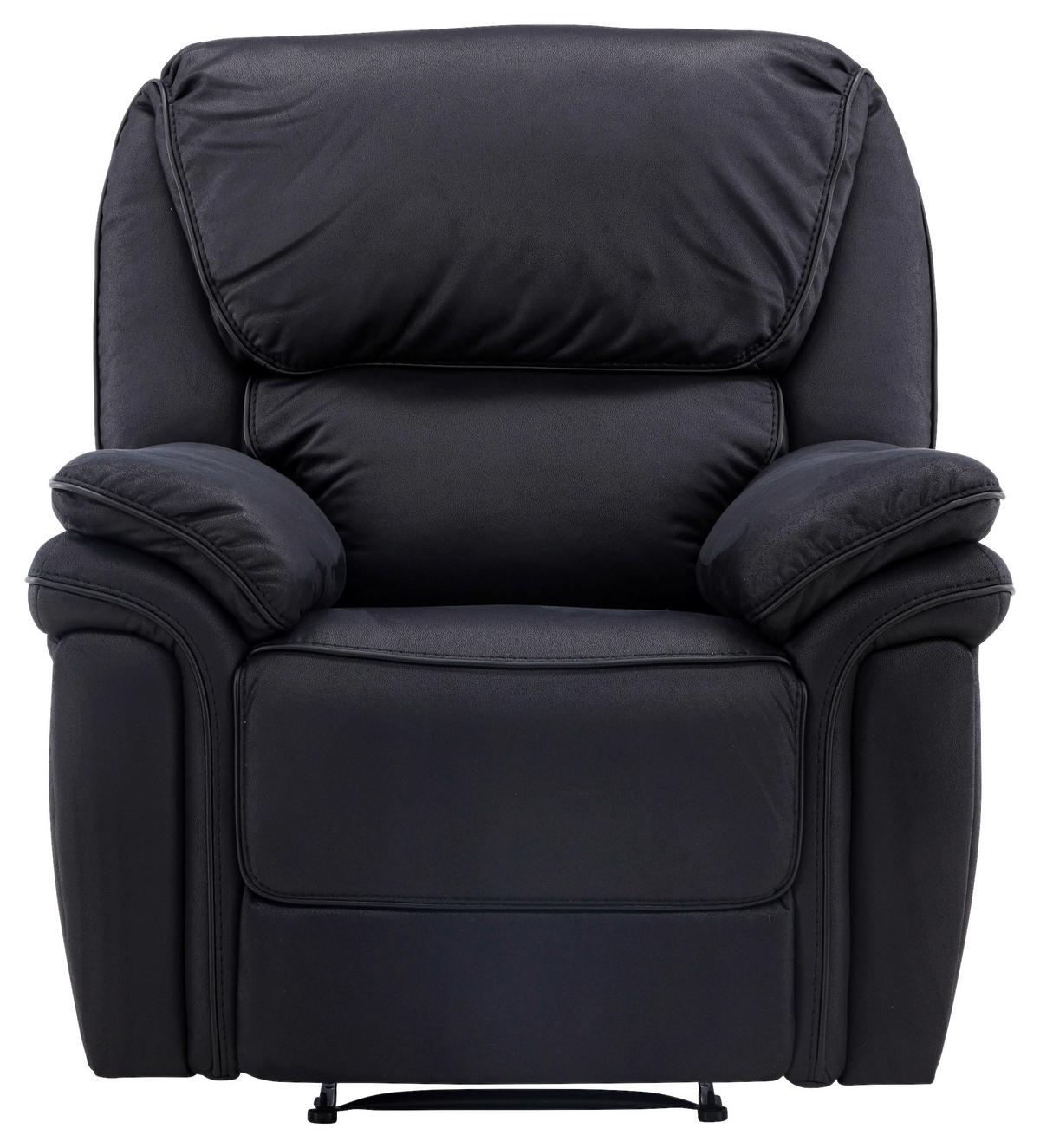 Fernsehsessel Saranda - Schwarz, Design, Kunststoff/Textil (104/103/99cm) - Livetastic
