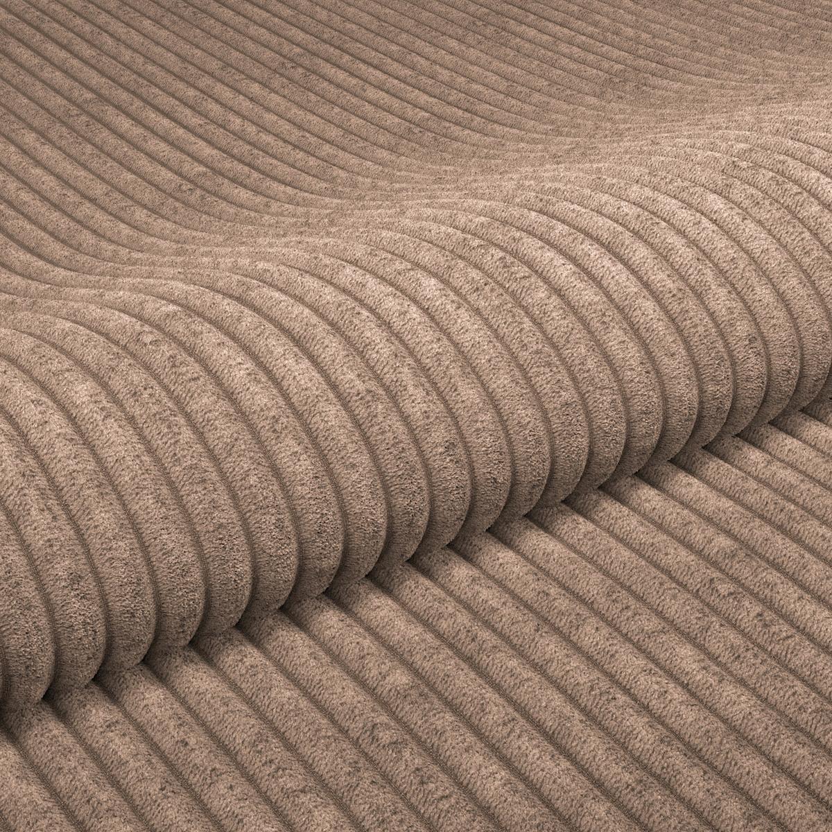 Ecksofa mit Bettkasten Cloud Cappuccino Cord 290x178 cm - Cappuccino, Trend, Textil (290/178cm)
